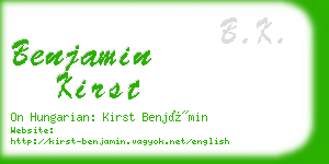 benjamin kirst business card